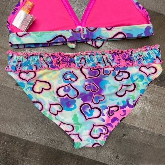 Angel Beach Heart Pattern Bikini Set size 8 - Picture 5 of 9